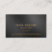 Moderne Luxury Black en Gold Corporate Minimalist Visitekaartje (Achterkant)
