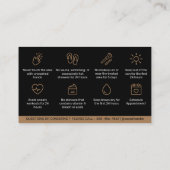 Moderne Luxury Brows Aftercare PMU Brow Instructio Visitekaartje (Achterkant)