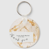 Moderne Luxury Gold Abstract Hartelijk dank voor u Sleutelhanger (Voorkant)