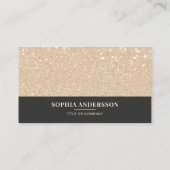 Moderne Luxury Gold Glitter-Benoemingskaart Afsprakenkaartje (Achterkant)