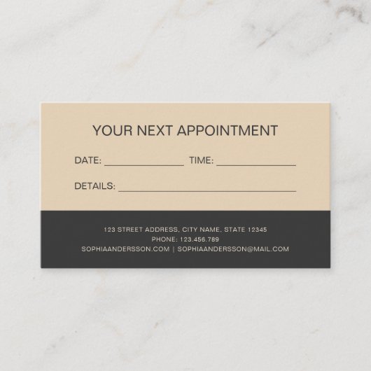 Moderne Luxury Gold Glitter-Benoemingskaart Afsprakenkaartje (Voorkant)