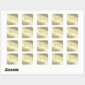 Moderne Luxury goudscriptzool Vierkante Sticker (Vel)