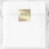 Moderne Luxury goudscriptzool Vierkante Sticker (Tas)