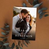 Moderne M foto Verticaal Chic Bewaar de datum 2 Kaart