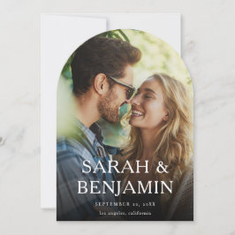 Moderne M Photo Vertical Chic Bewaar de datumboog Kaart