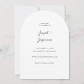 Moderne M Photo Vertical Chic Save the Date 2 Arc Kaart (Achterkant)