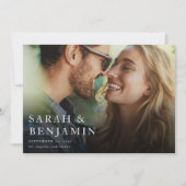 Moderne M V2 Foto Horizontale Chic Bewaar de datum Kaart (Voorkant)