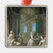 Moderne maagden, 1728 metalen ornament (Voorkant)