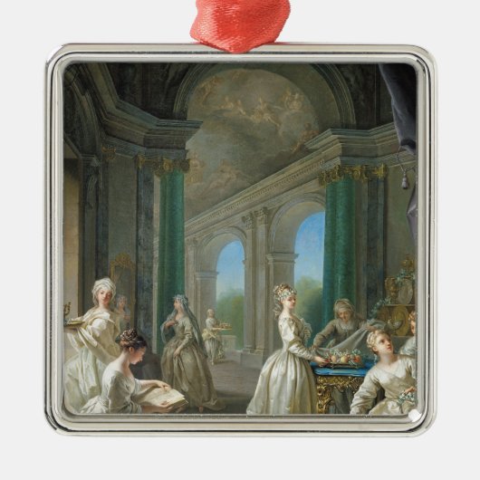 Moderne maagden, 1728 metalen ornament (Voorkant)