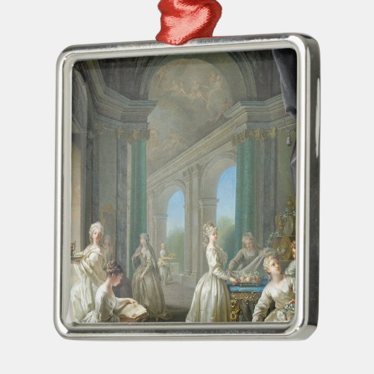 Moderne maagden, 1728 metalen ornament (Links)