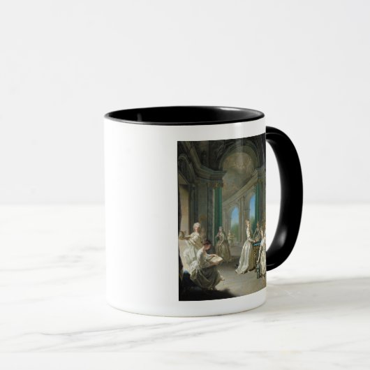 Moderne maagden, 1728 mok (Voorkant rechts)