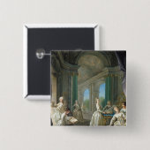 Moderne maagden, 1728 vierkante button 5,1 cm (Voorkant /achterkant)