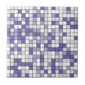 Moderne Maagdenpalm Lavendel Geometrische Keramisc Tegeltje (Voorkant)
