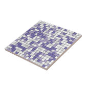 Moderne Maagdenpalm Lavendel Geometrische Keramisc Tegeltje (Zijkant)