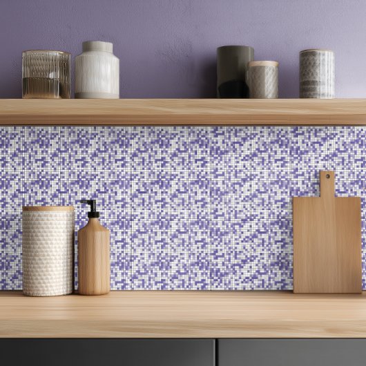 Moderne Maagdenpalm Lavendel Geometrische Keramisc Tegeltje