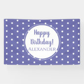 Moderne maagdenpalmstippen Gelukkige Verjaardag Spandoek (Horizontaal)