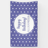 Moderne maagdenpalmstippen Gelukkige Verjaardag Spandoek (Verticaal)