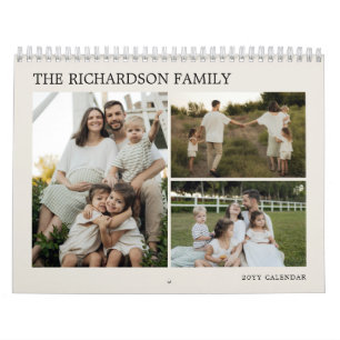 Moderne Maak Je Eigen Aangepaste Familie Foto Coll Kalender