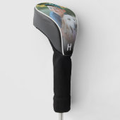 Moderne Maak Je Eigen Foto Initiaal Monogram Golfheadcover (Schuin)