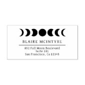 Moderne maan fasen elegant retour adres rubberstempel (Afrduk)