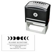 Moderne maan fasen elegant retour adres  zelfinktende stempel (In situ)