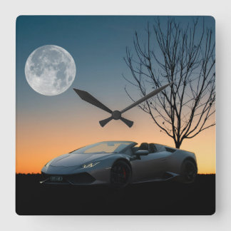 Moderne Maan Nacht Wandklok | Luxe Auto