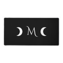 Moderne maan zwart-wit monogram