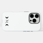 Moderne maan zwart-wit monogram Case-Mate iPhone case (Achterkant (horizontaal))