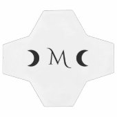 Moderne maan zwart-wit monogram voetbal (Enkel)