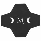 Moderne maan zwart-wit monogram voetbal (Enkel)