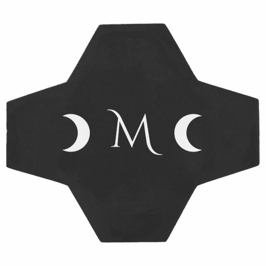 Moderne maan zwart-wit monogram voetbal (Enkel)