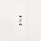 Moderne maan zwart-wit monogram yogamat (Voorkant)