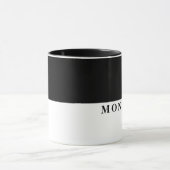 Moderne maandag zwarte lijn Funny Quote Mok (Midden)