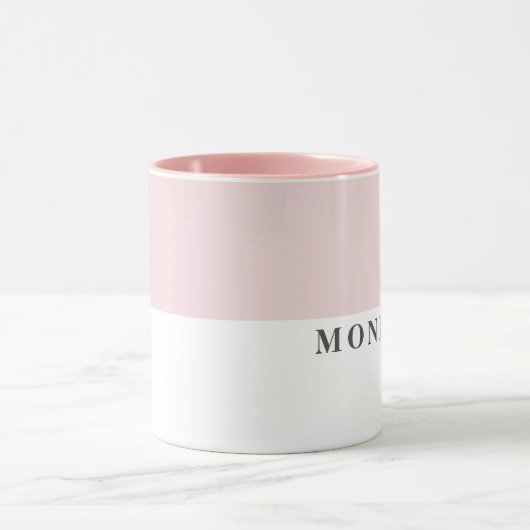 Moderne maandag zwarte lijn grappig citaat mok (Midden)