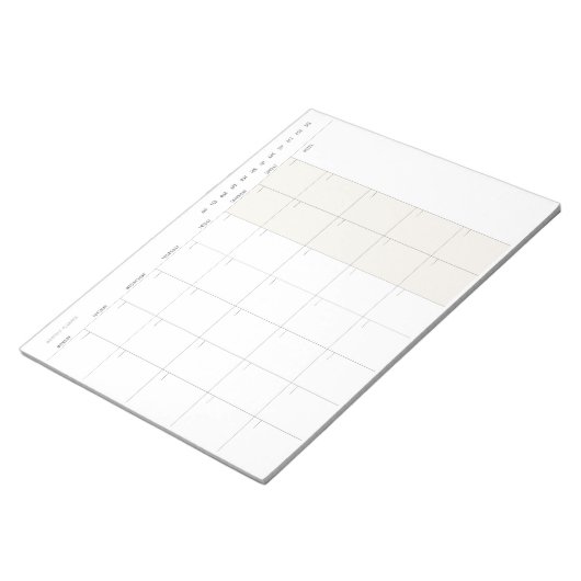 Moderne maandelijkse planner notitieblok (Schuin)