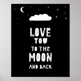 Moderne maanie en kinderdagverblijf poster