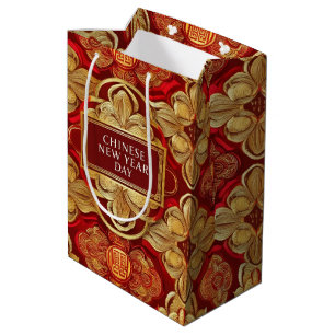 Moderne maanjaar moderne Aziatische patroon Medium Cadeauzakje