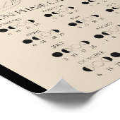 Moderne Maankalender 2023 Maanfasen Poster (Hoek)