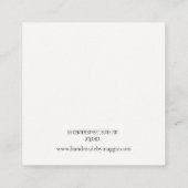 Moderne maanlandschap oorbelhouder kaart vierkante visitekaartje (Achterkant)