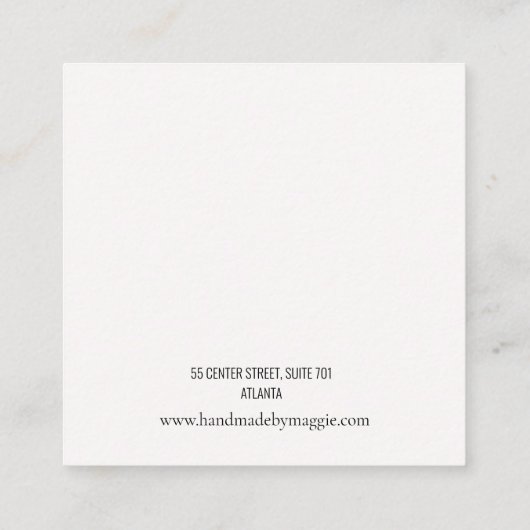 Moderne maanlandschap oorbelhouder kaart vierkante visitekaartje (Achterkant)