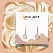 Moderne maanlandschap oorbelhouder kaart vierkante visitekaartje