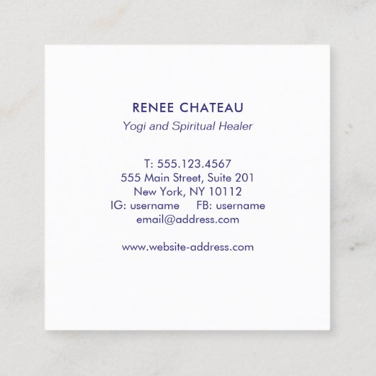 Moderne Maanster Hemelastrologie Vierkante Visitekaartje (Achterkant)