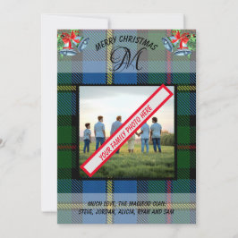Moderne MacLeod Clan's Tartan Foto Xmas Kaart
