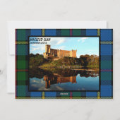 Moderne MacLeod Clan's Tartan Foto Xmas Kaart (Achterkant)