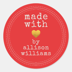 Moderne Made met de Naam van de Douane van de Lief Ronde Sticker