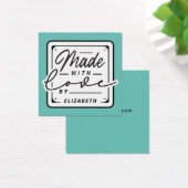 Moderne Made with Love Label Kaart (Bureau)