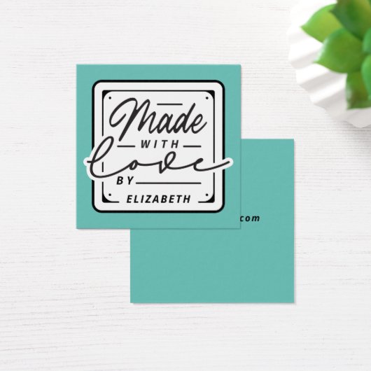 Moderne Made with Love Label Kaart (Bureau)