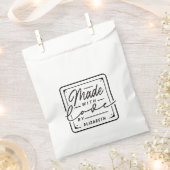 Moderne 'Made with Love' Label Tassen Bedankzakje (Geknipt)