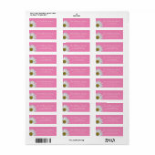 Moderne madeliefjes Schattige roze retouradres Etiket (Full Sheet)
