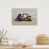 Moderne magazijnheftruck poster (Keuken)